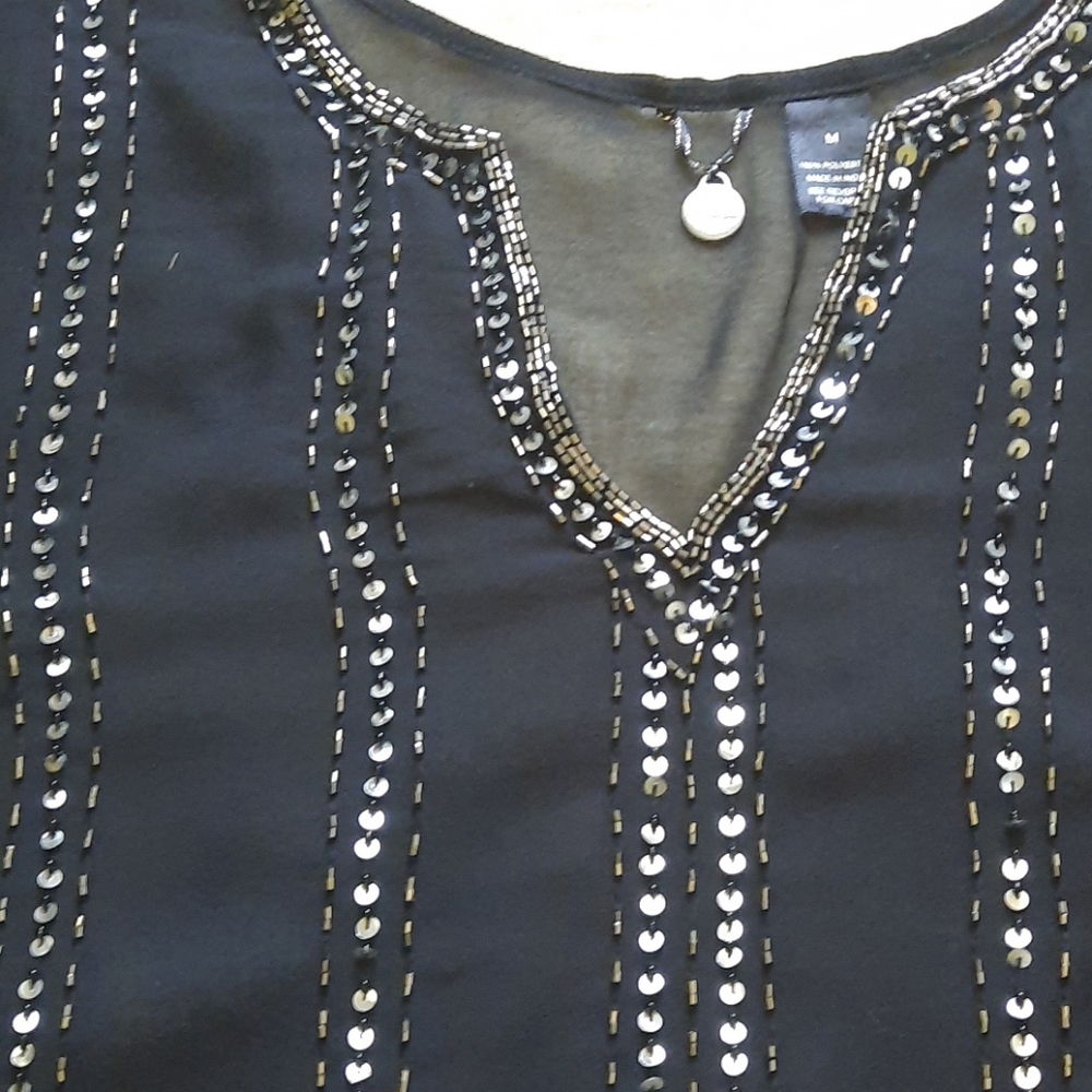 Sheer sequined top - Picture 3 of 4